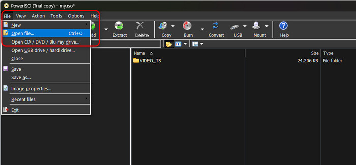 Add iso to Poweriso