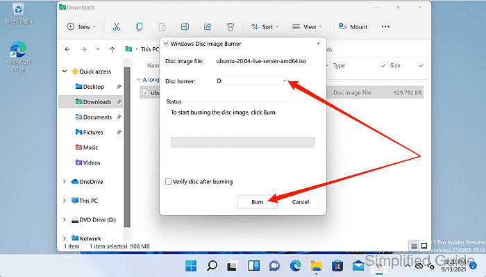 Windows 11 Disc Image Burner